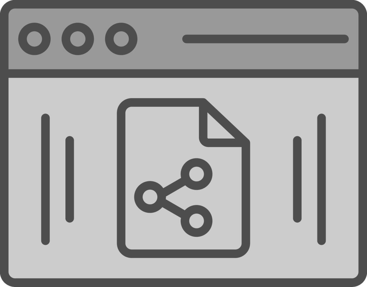 File Sharing Line Filled Greyscale Icon Design vector