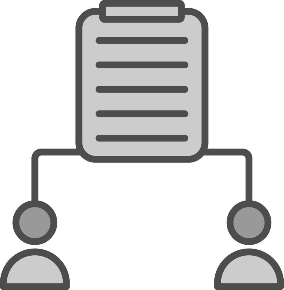 Clipboard Line Filled Greyscale Icon Design vector