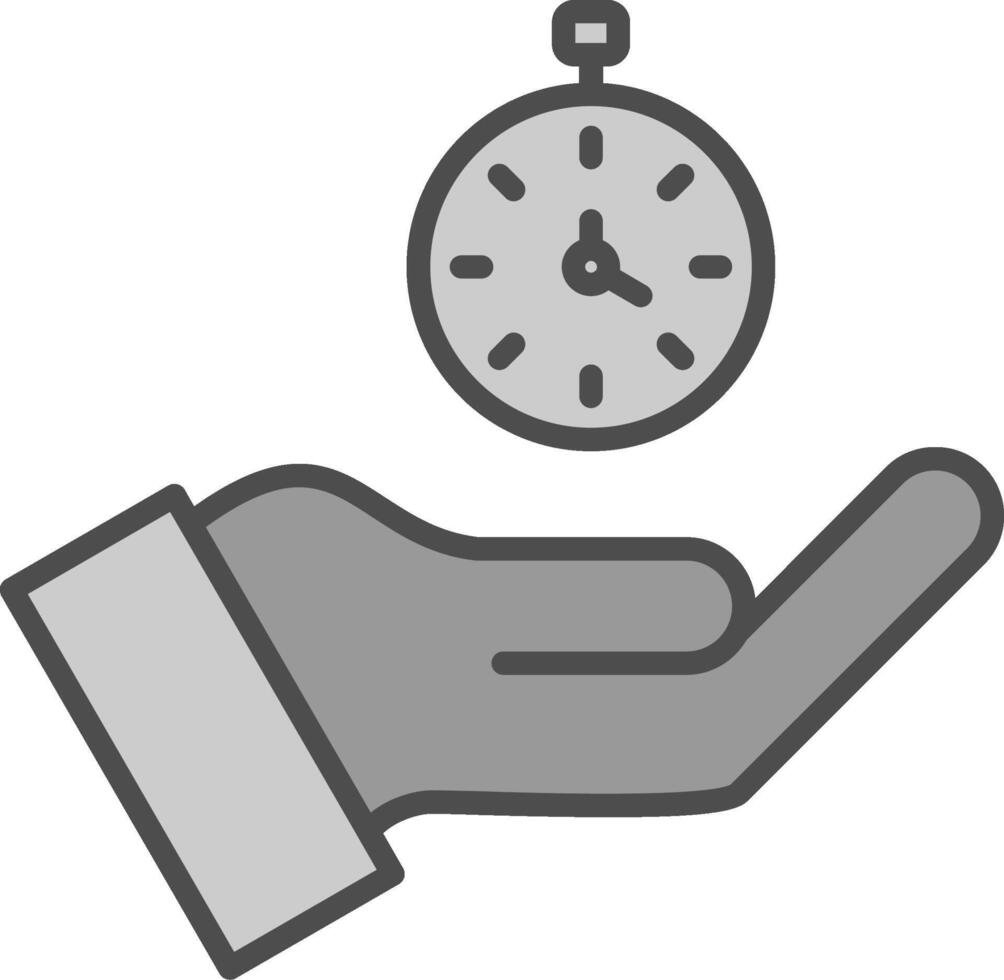 Time Line Filled Greyscale Icon Design vector