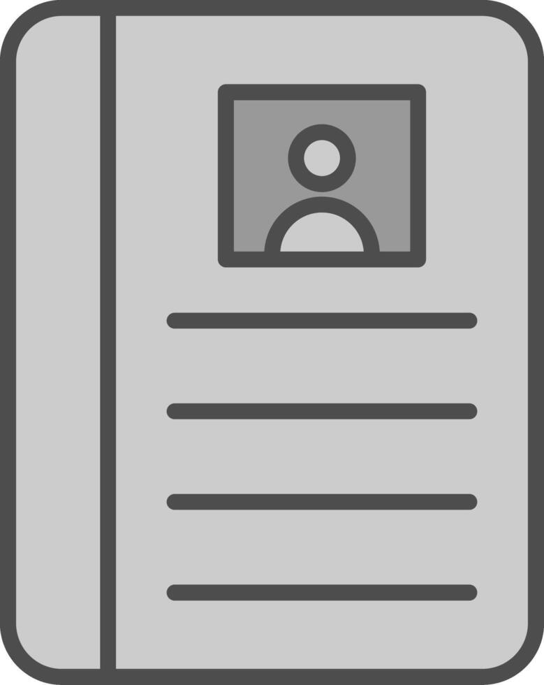 Agenda Line Filled Greyscale Icon Design vector