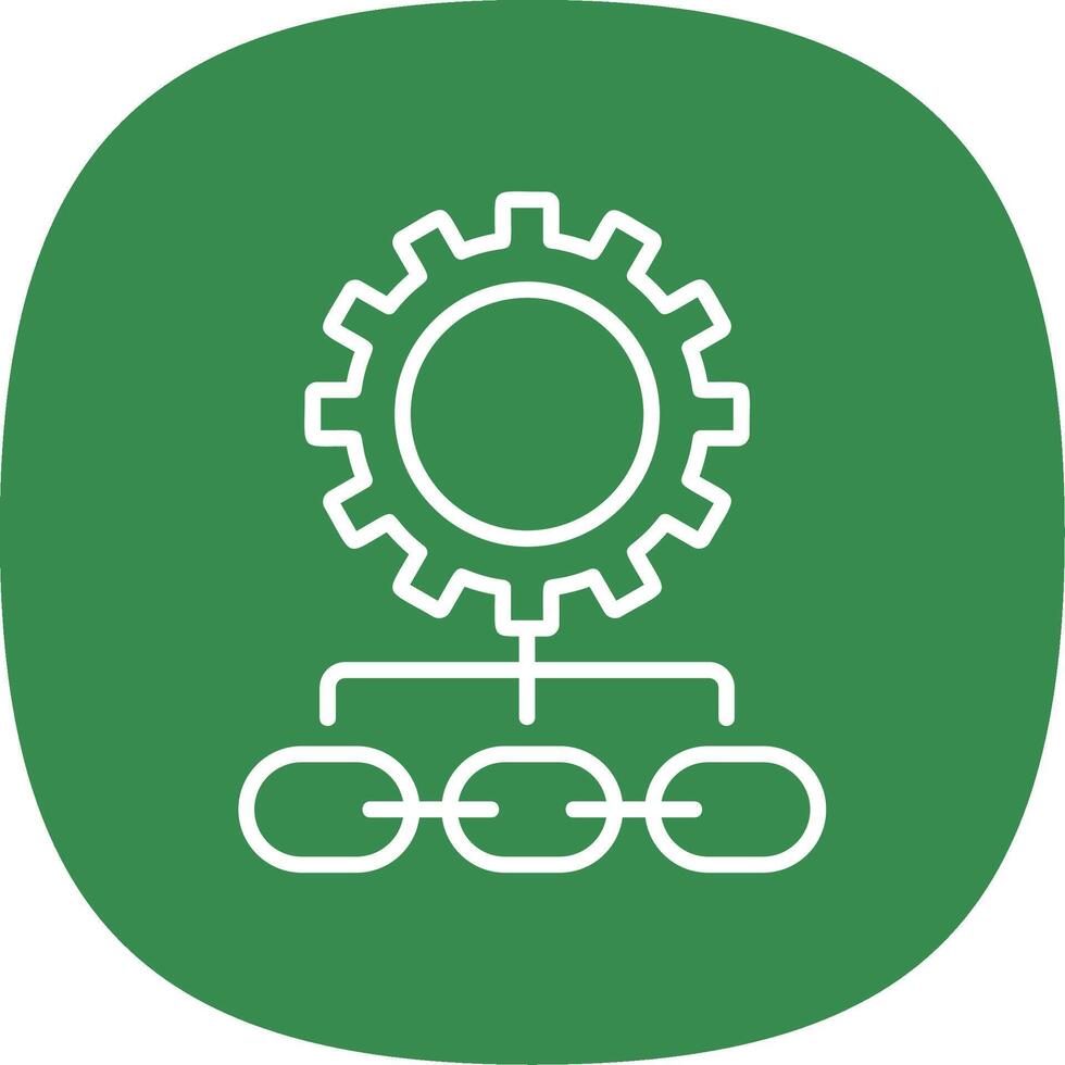 Supply Chain Management Line Curve Icon Design vector