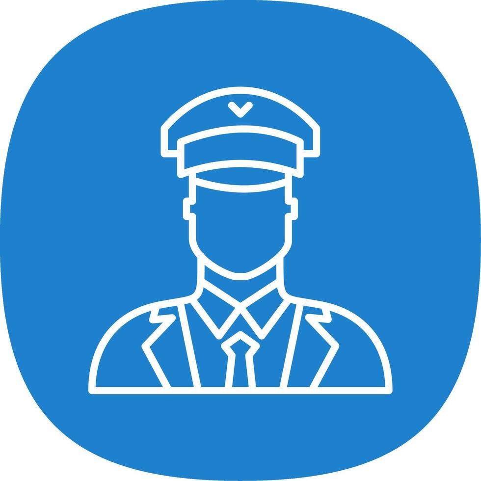Pilot Line Curve Icon Design vector