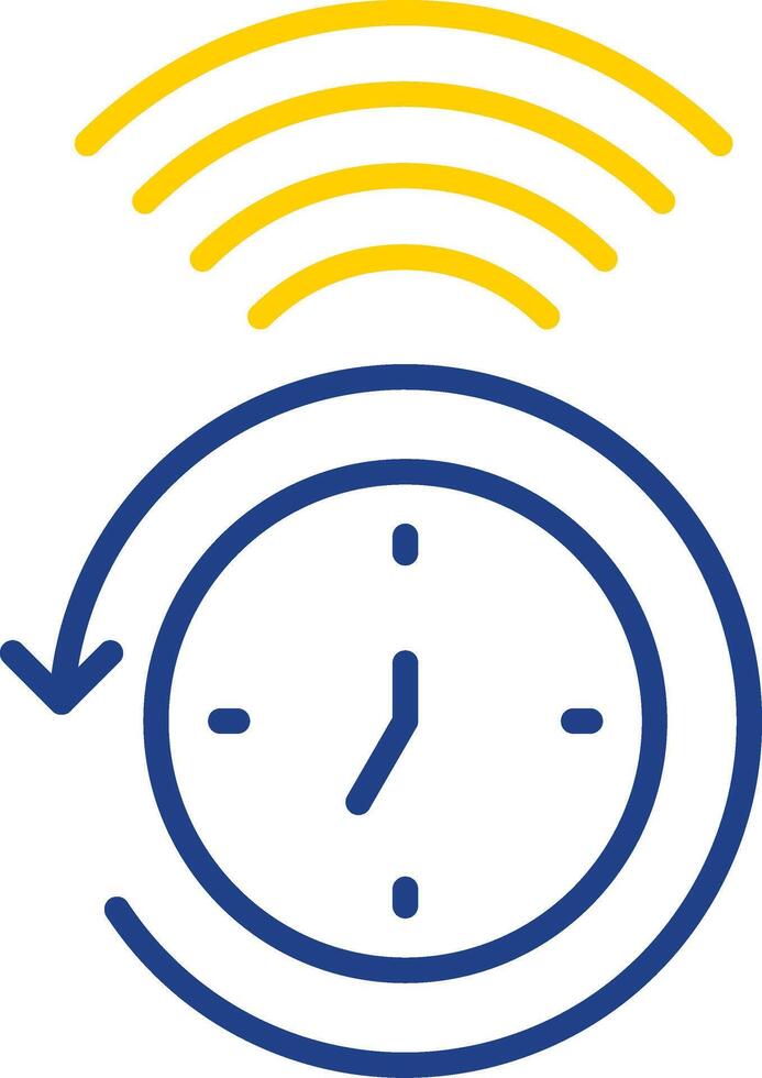 Clock Line Two Colour Icon Design vector