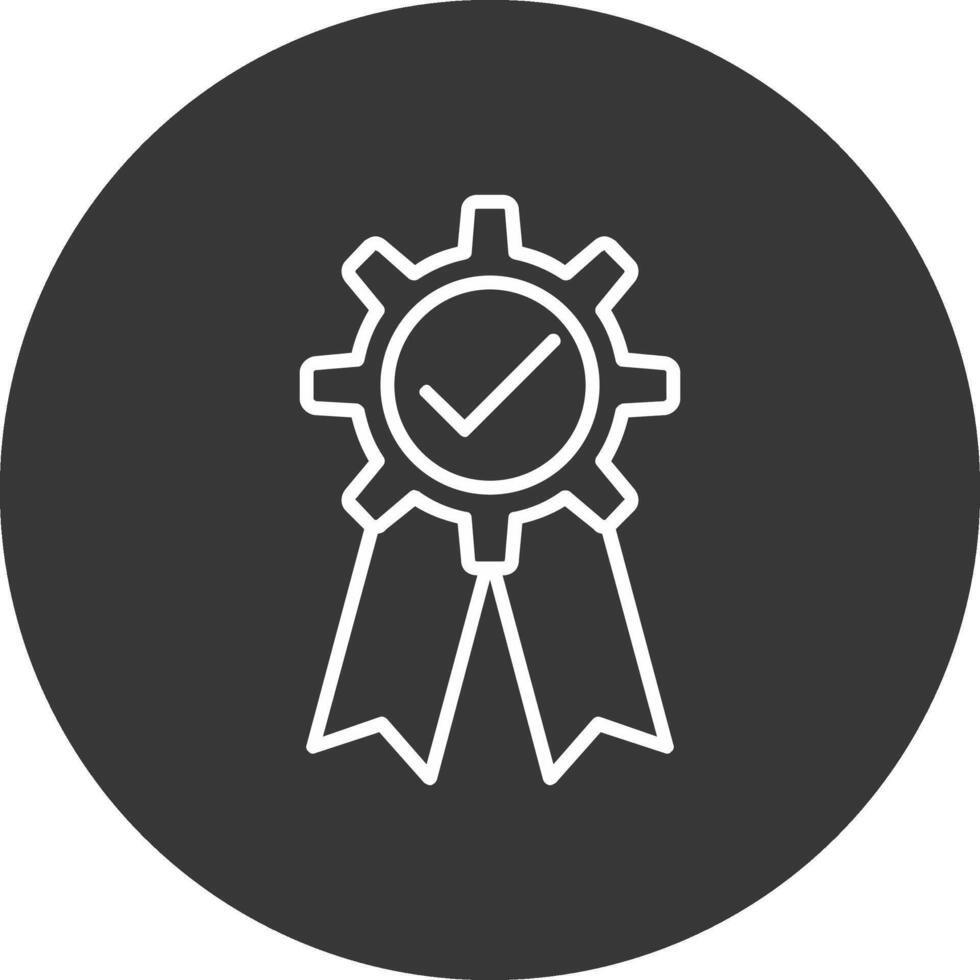 Quality Assurance Line Inverted Icon Design vector