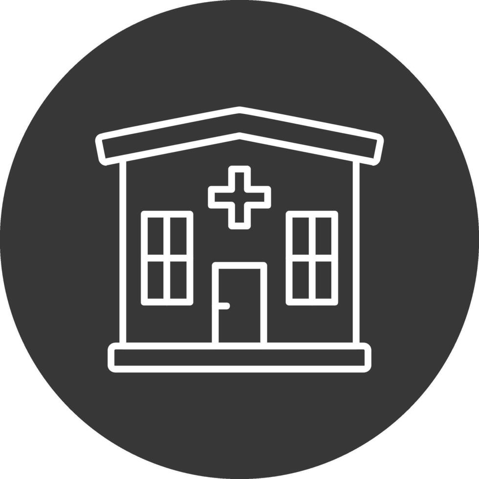 farmacia línea invertido icono diseño vector