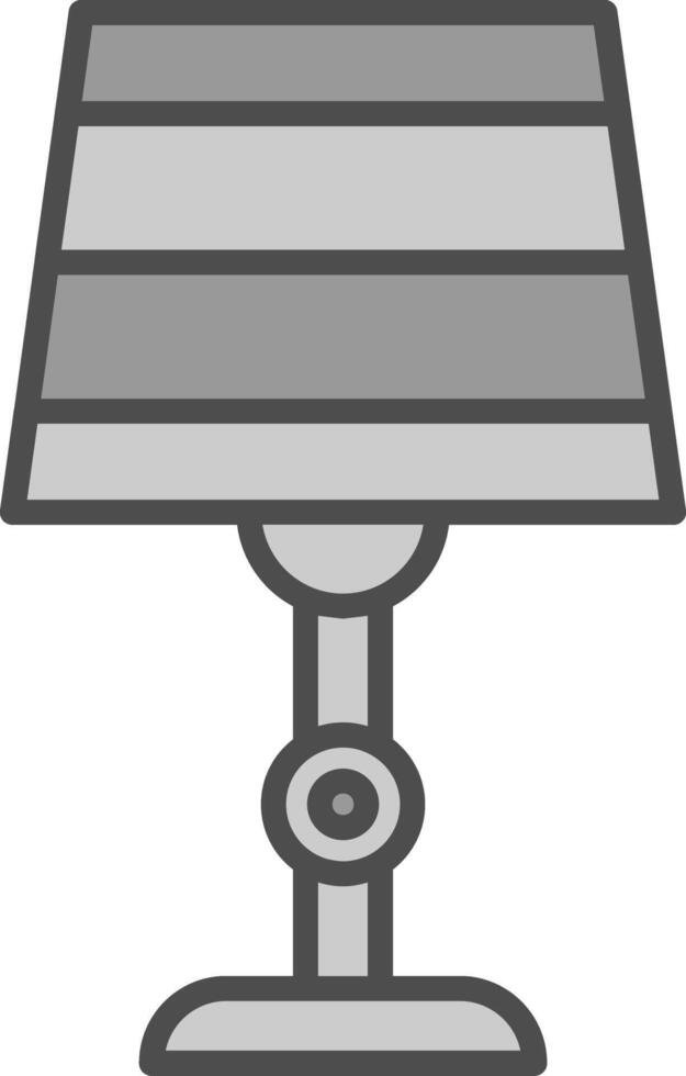 Lamp Line Filled Greyscale Icon Design vector