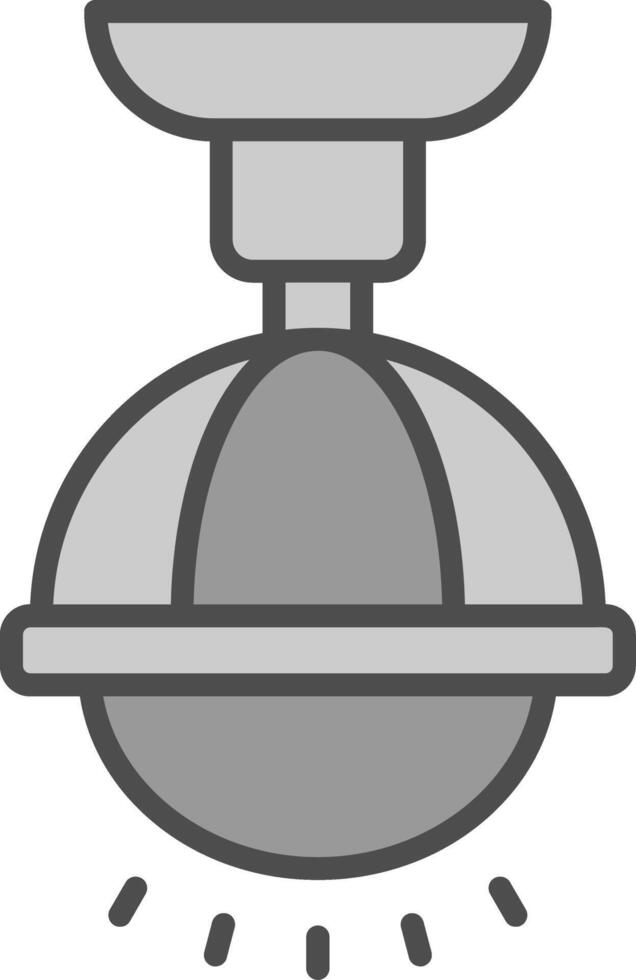 Lamp Line Filled Greyscale Icon Design vector