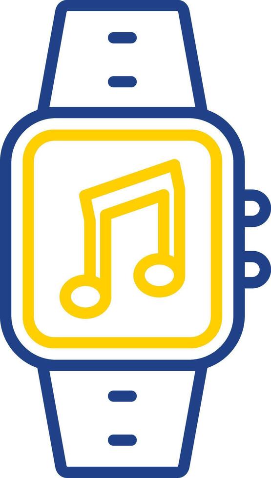 Music Line Two Colour Icon Design vector