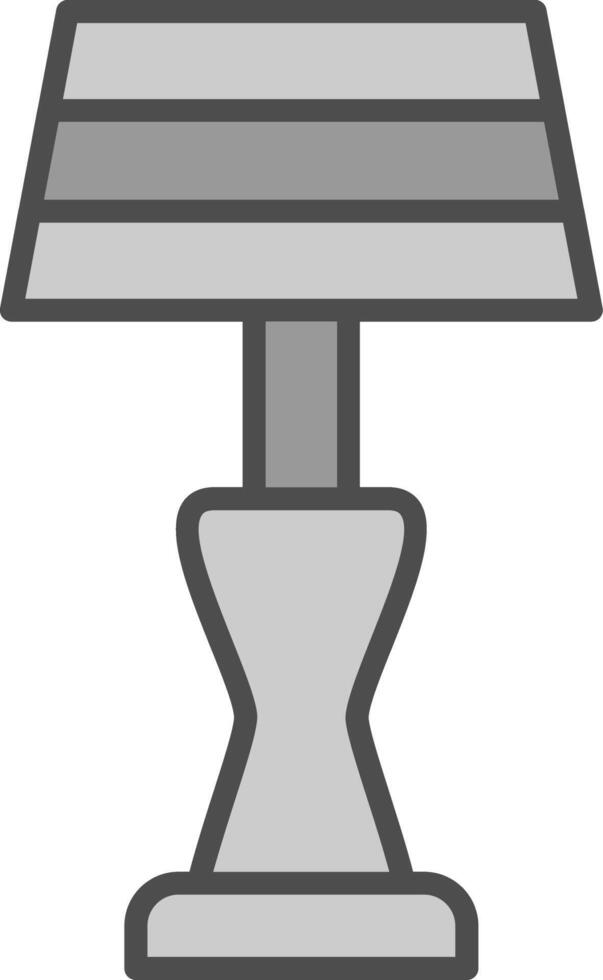 Lamp Line Filled Greyscale Icon Design vector