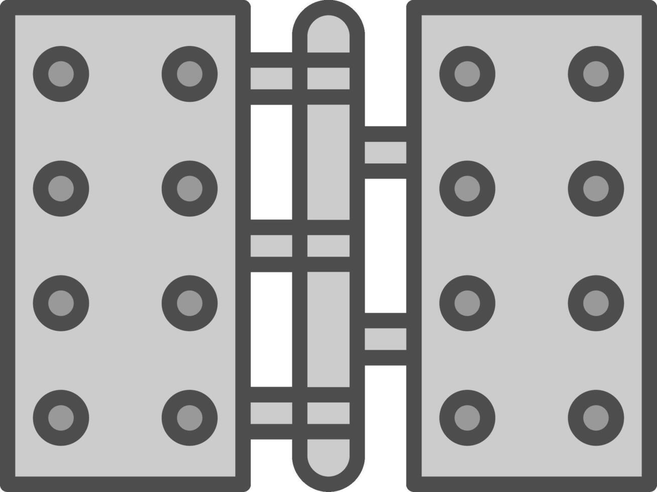 Hinge Line Filled Greyscale Icon Design vector