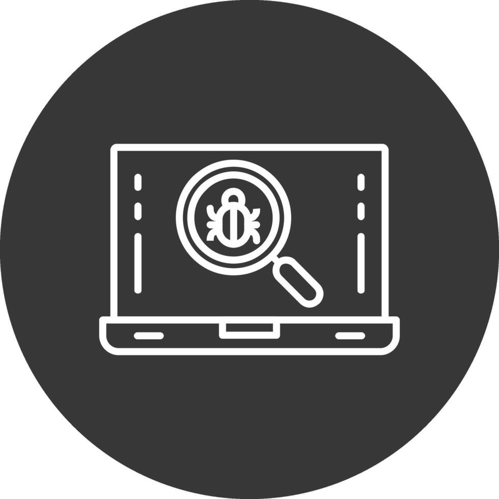 Antivirus Line Inverted Icon Design vector