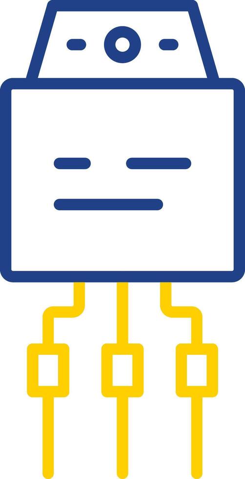 Transistor Line Two Colour Icon Design vector