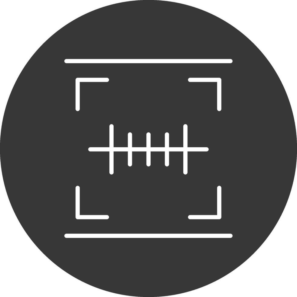 código de barras escanear línea invertido icono diseño vector
