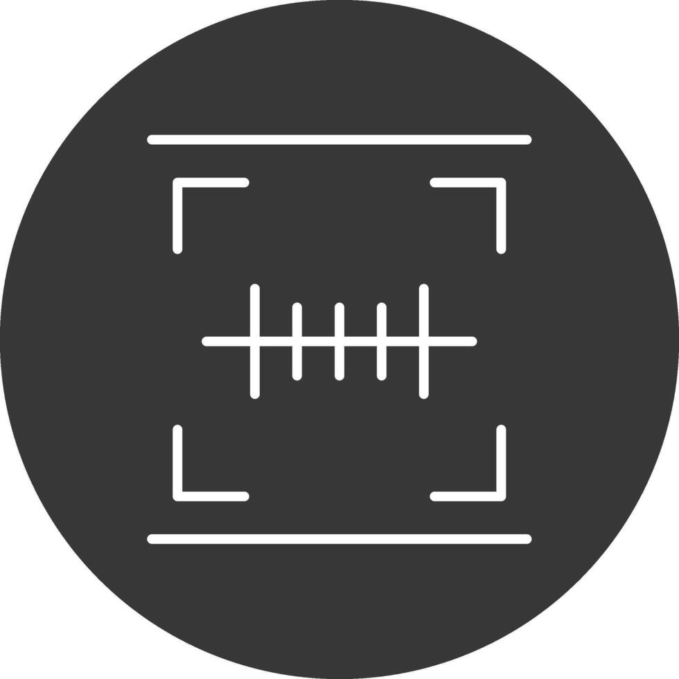 Barcode Scan Line Inverted Icon Design vector
