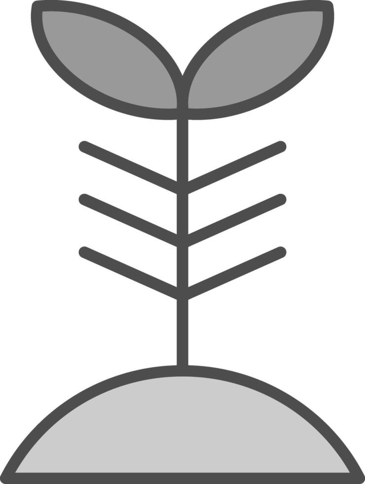 Plant Line Filled Greyscale Icon Design vector