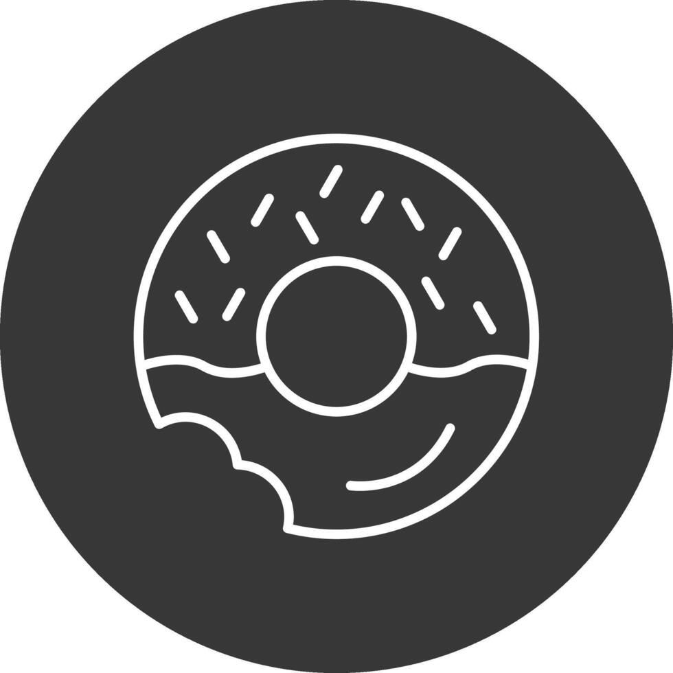 Donut Line Inverted Icon Design vector