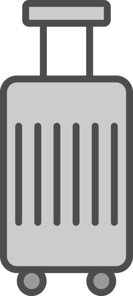 Luggage Line Filled Greyscale Icon Design vector