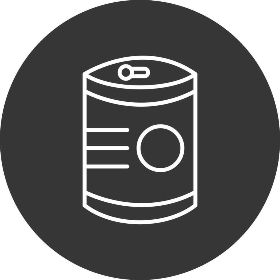 Tinned Food Line Inverted Icon Design vector