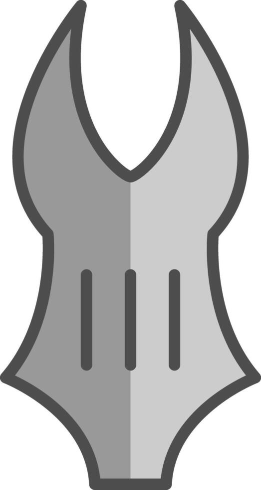 Swimming Suit Line Filled Greyscale Icon Design vector