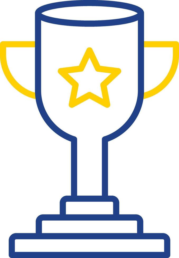 Trophy Line Two Colour Icon Design vector