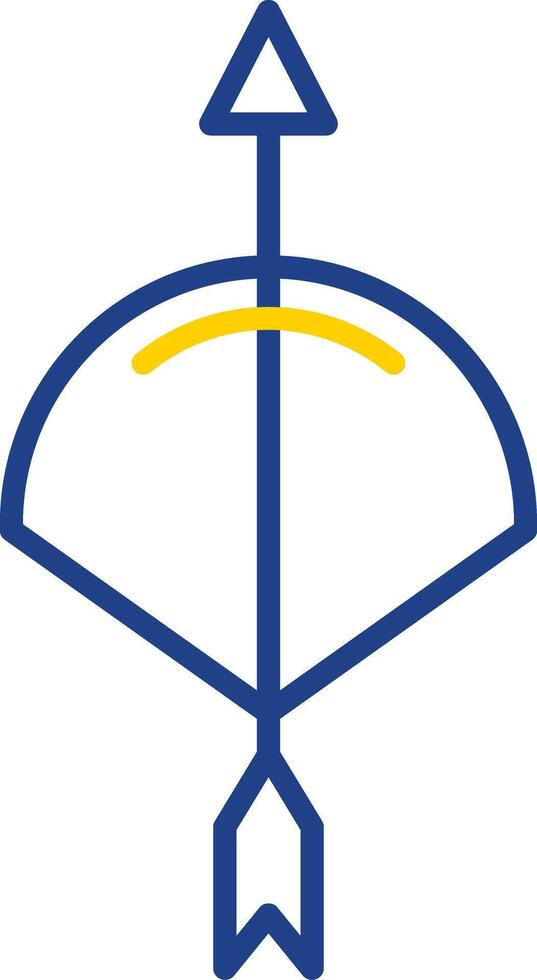 Archery Line Two Colour Icon Design vector