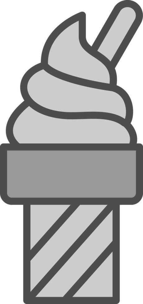 Ice Cream Line Filled Greyscale Icon Design vector