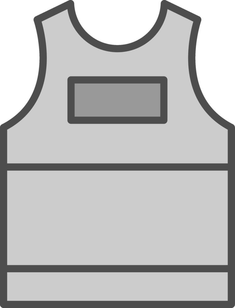 Tank Top Line Filled Greyscale Icon Design vector