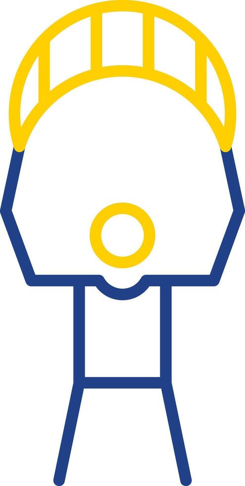 Skydiving Line Two Colour Icon Design vector