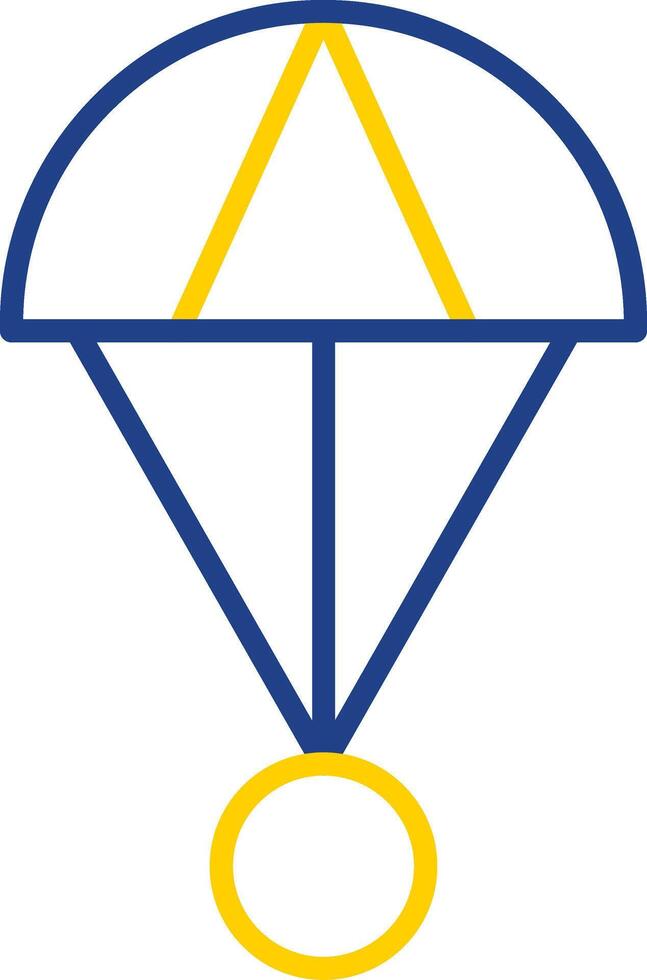 Skydive Line Two Colour Icon Design vector