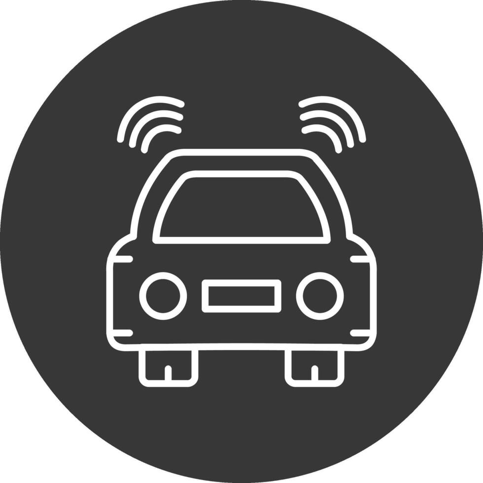 Car Line Inverted Icon Design vector
