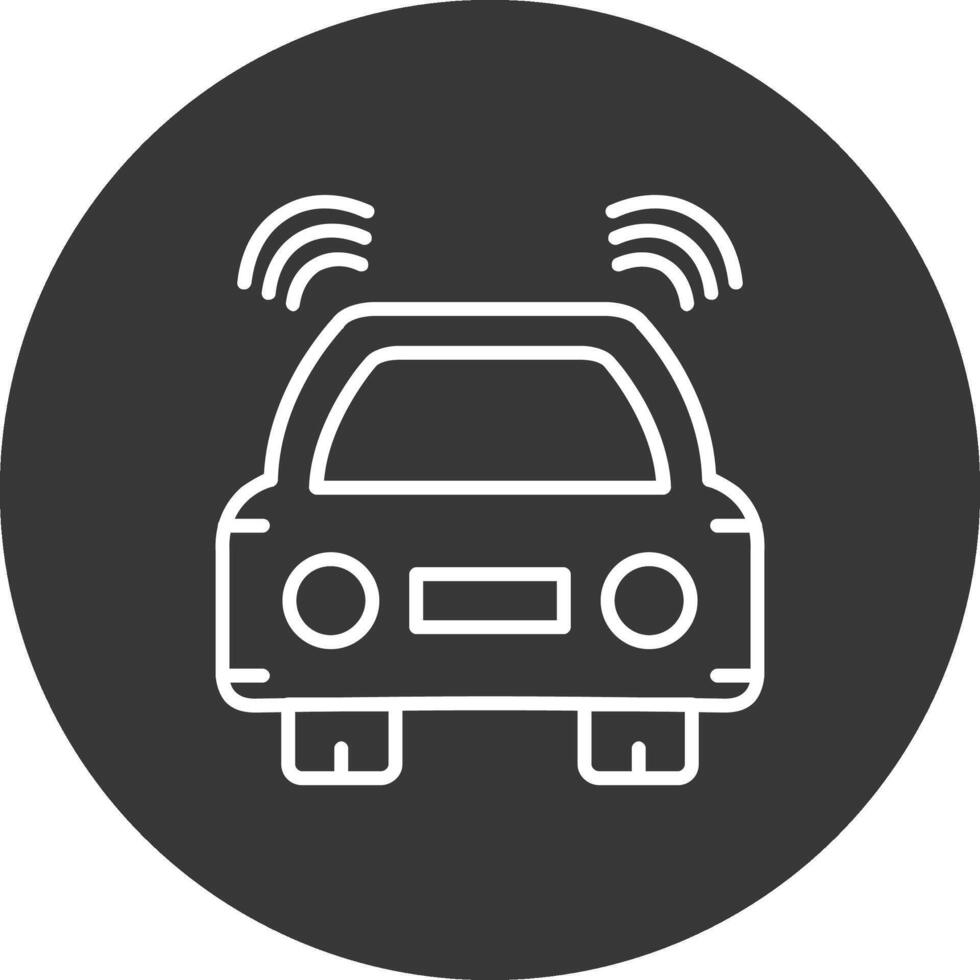 Car Line Inverted Icon Design vector