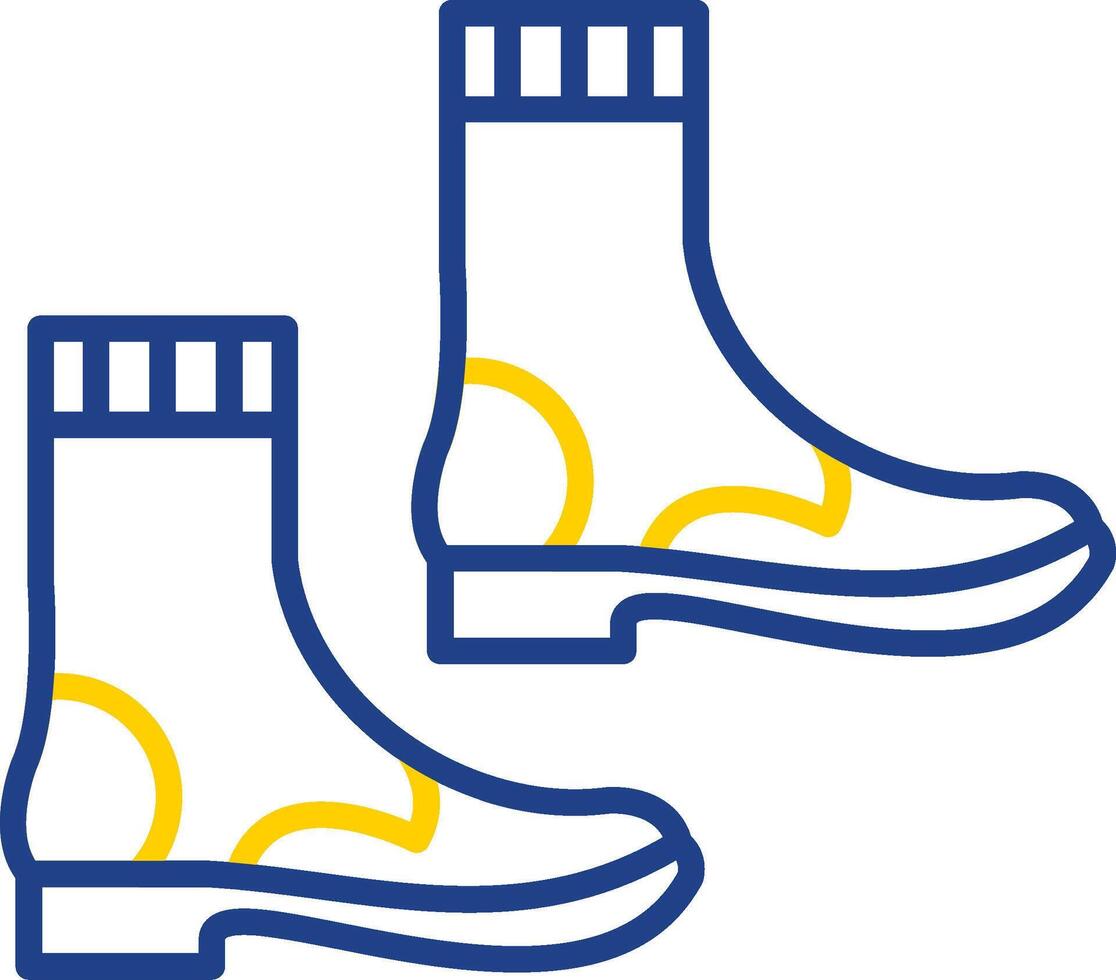 Boots Line Two Colour Icon Design vector