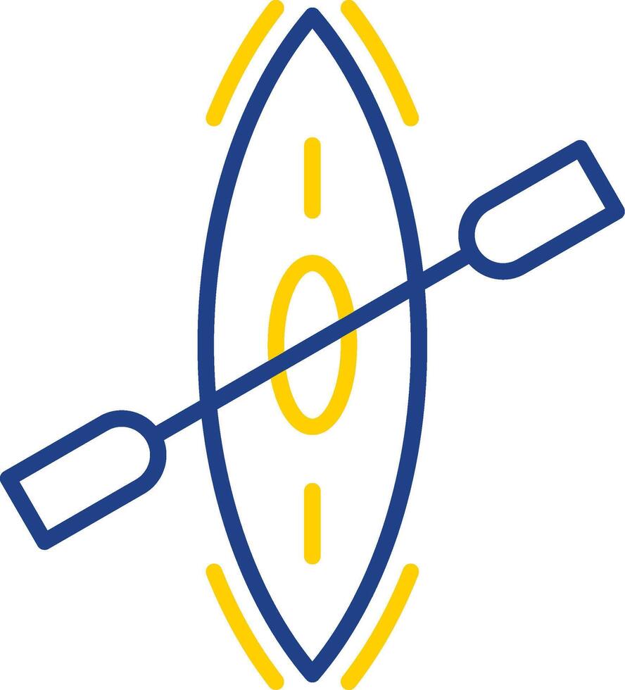 Kayak Line Two Colour Icon Design vector