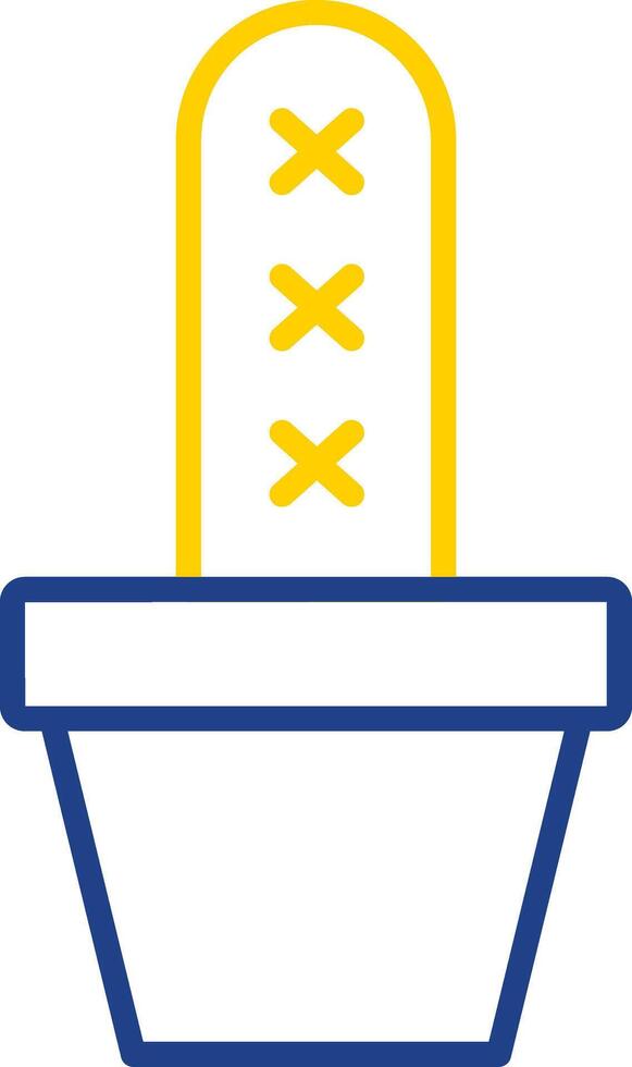 Cactus Line Two Colour Icon Design vector