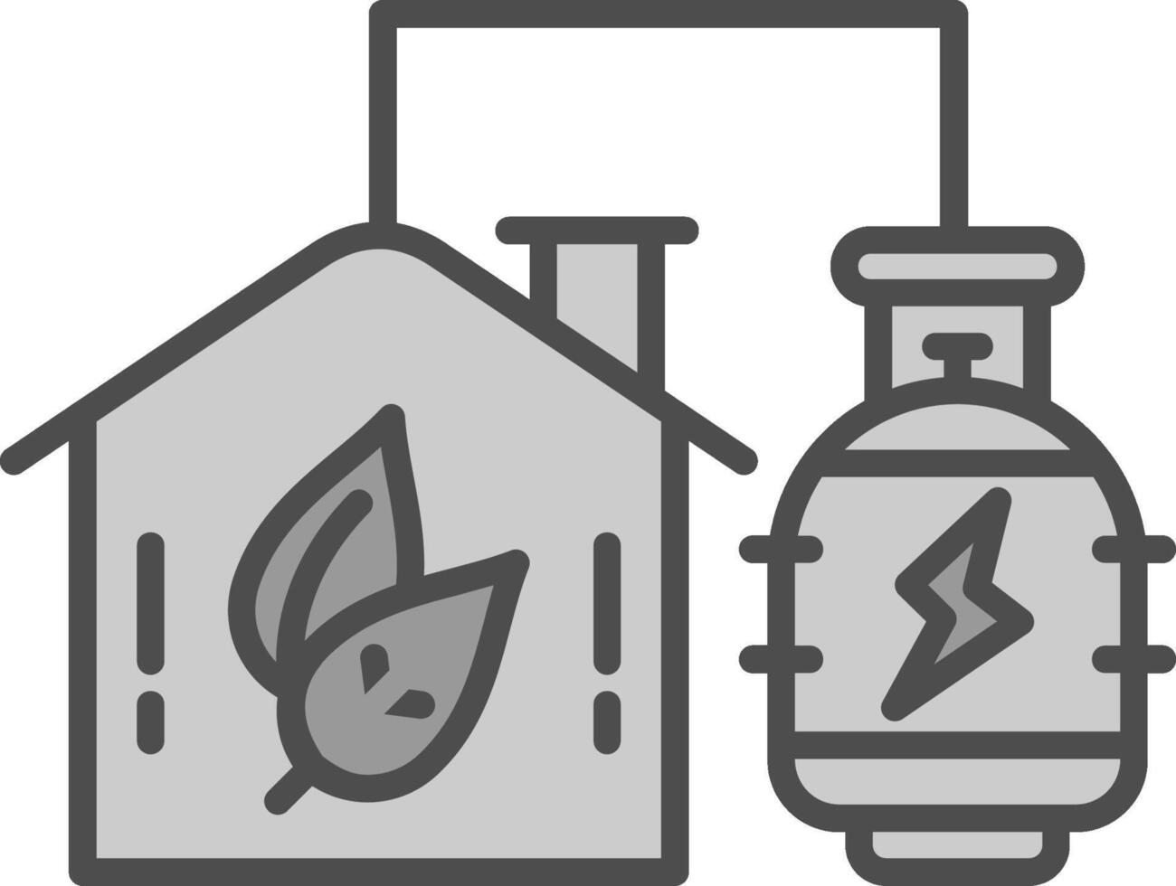 Biogas Energy Line Filled Greyscale Icon Design vector