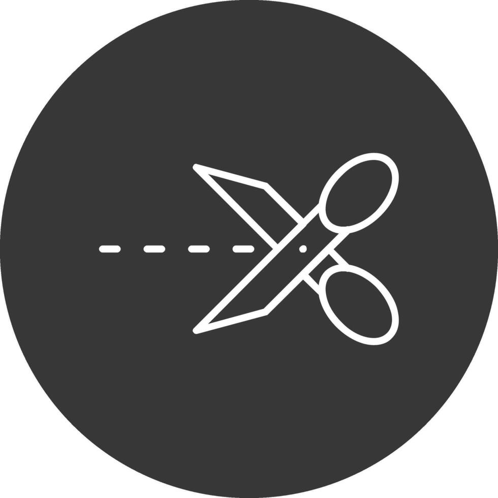 Cut Line Inverted Icon Design vector