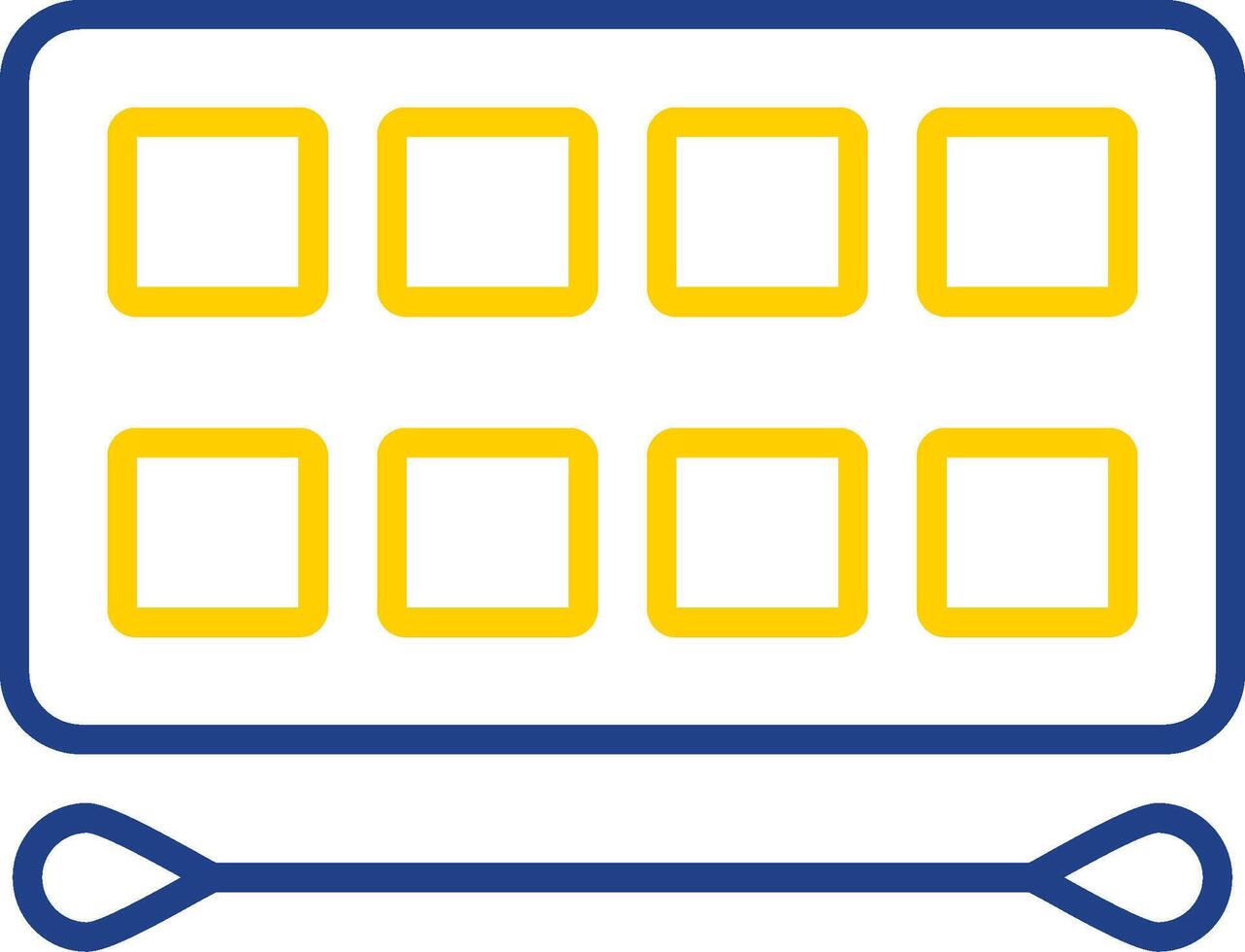 Pallete Line Two Colour Icon Design vector