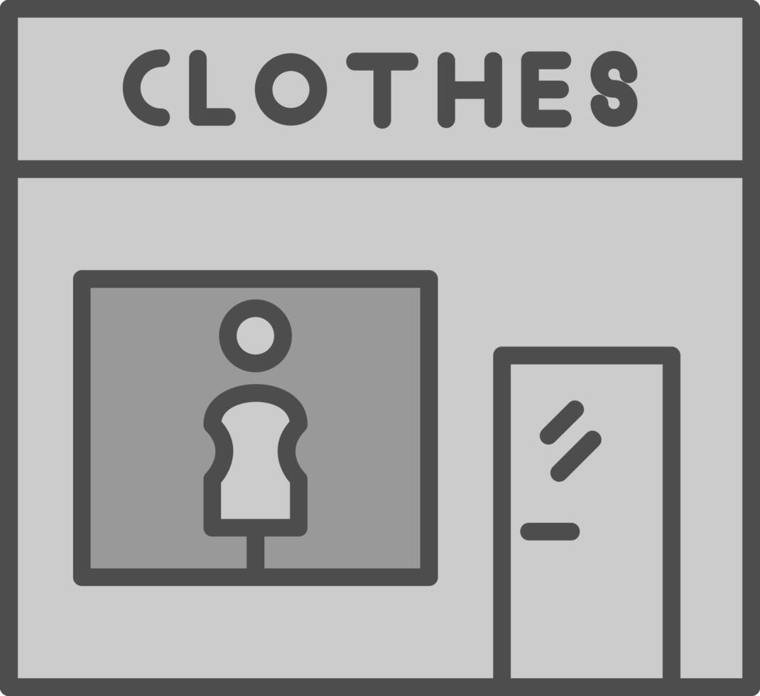 Fashion store Line Filled Greyscale Icon Design vector