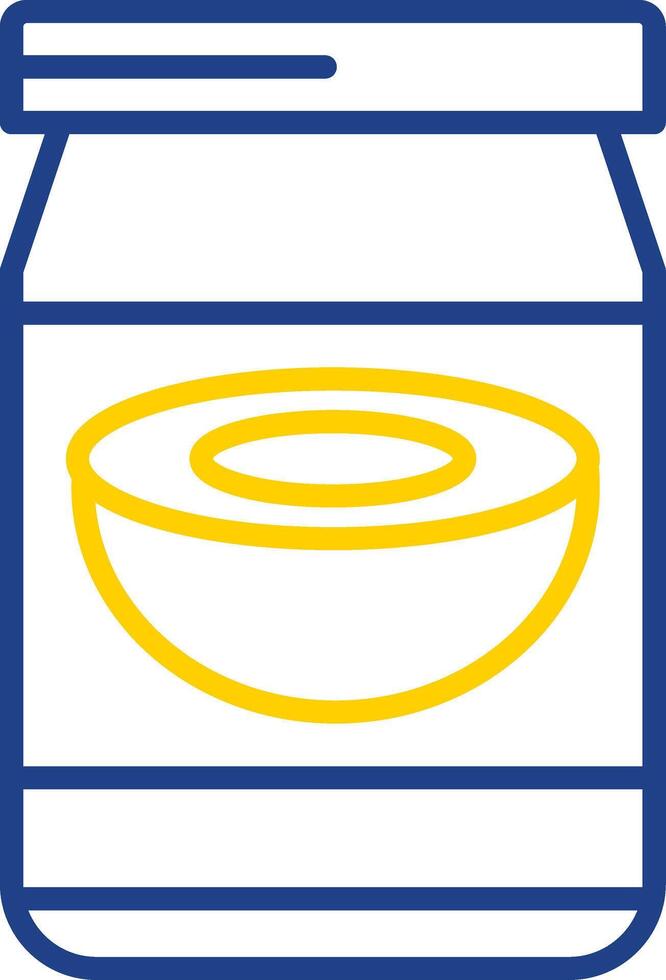 Coconut Oil Line Two Colour Icon Design vector