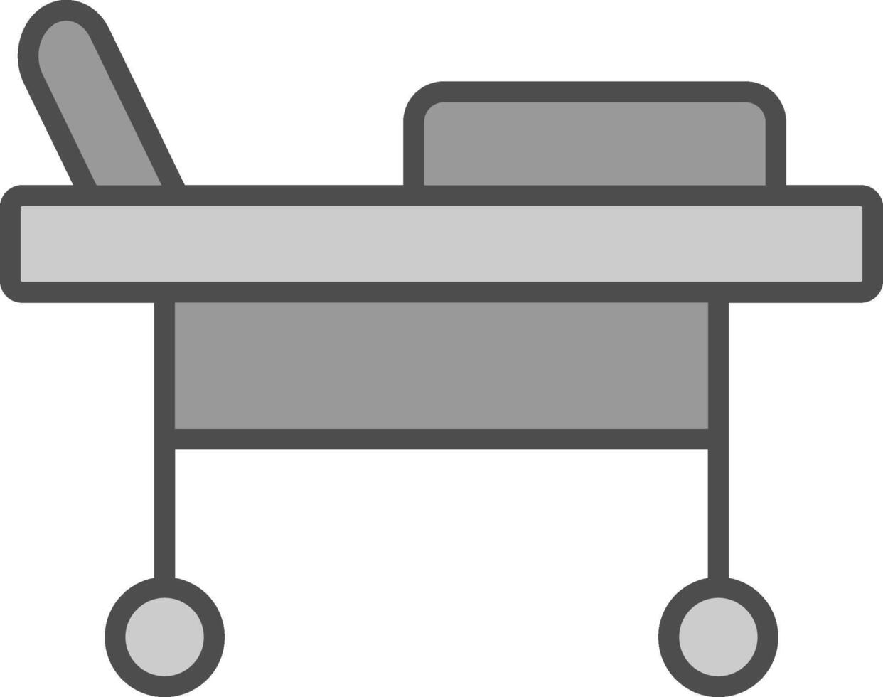 Stretcher Line Filled Greyscale Icon Design vector