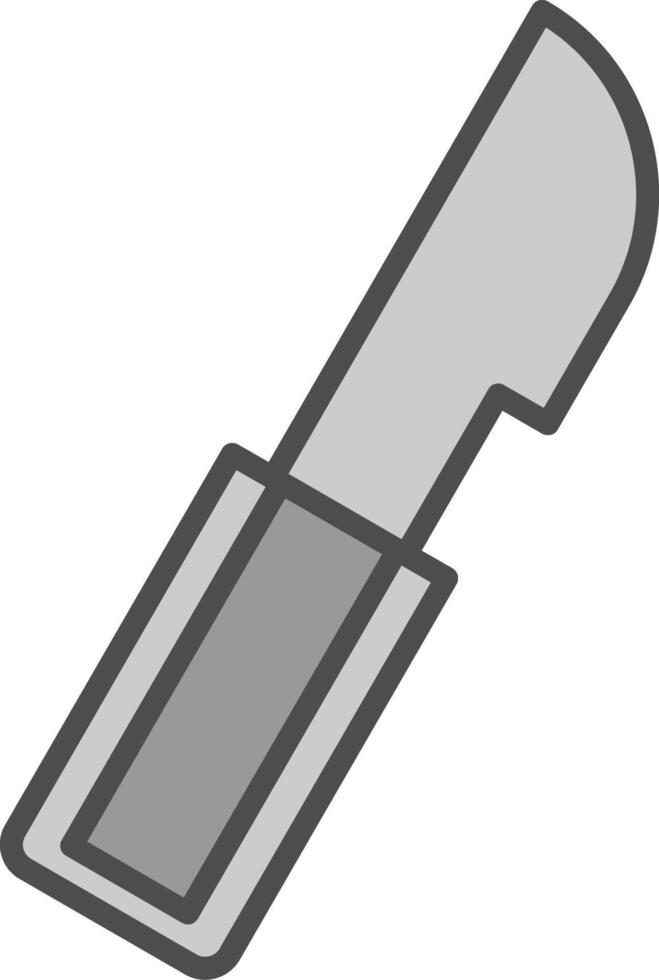 Surgery Knife Line Filled Greyscale Icon Design vector