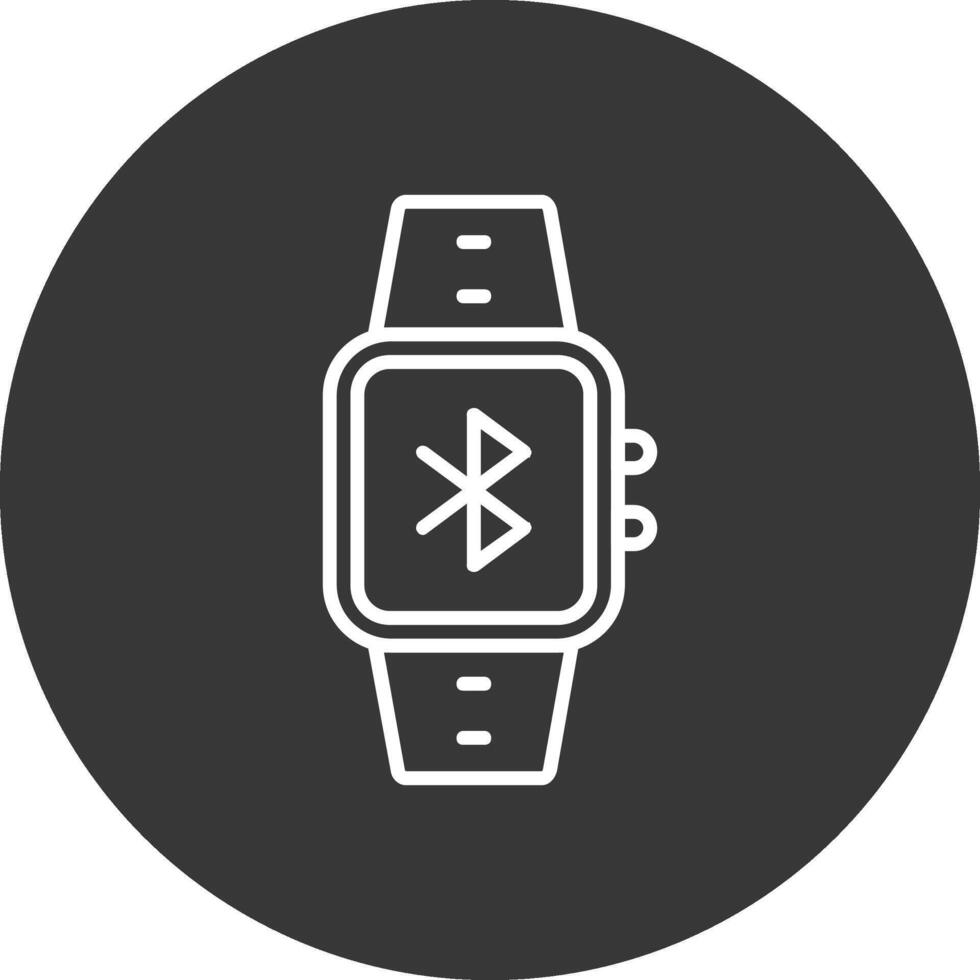 Bluetooth Line Inverted Icon Design vector