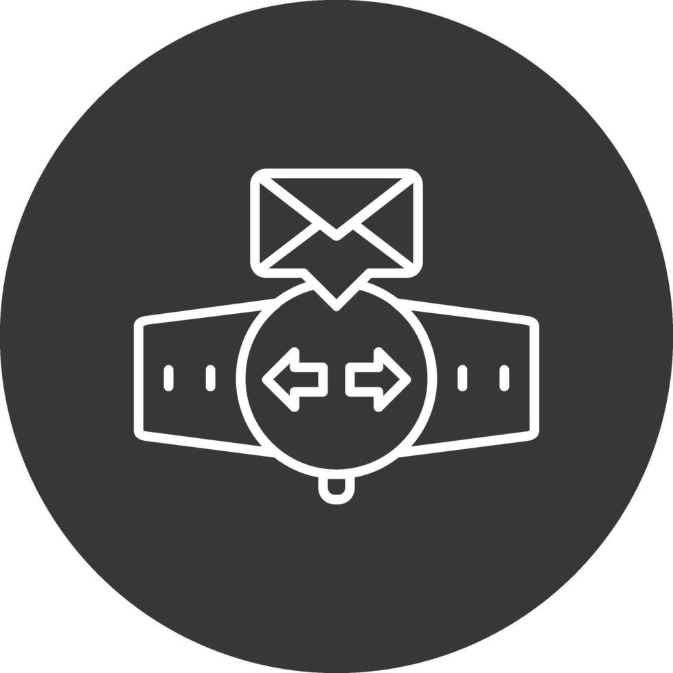 Message Line Inverted Icon Design vector