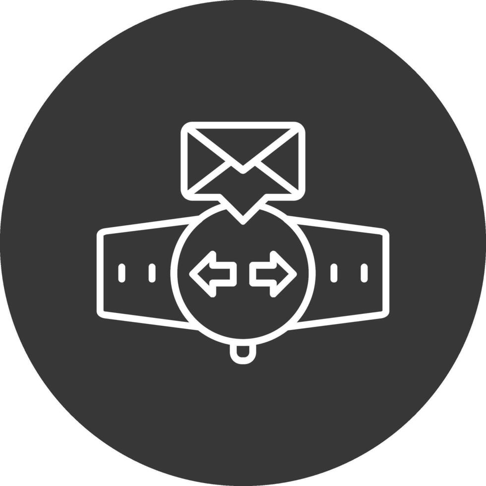 Message Line Inverted Icon Design vector