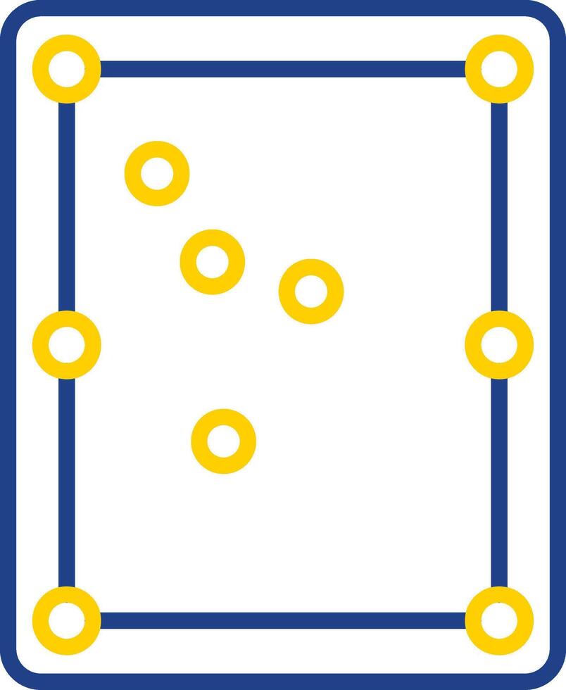 Pool Table Line Two Colour Icon Design vector