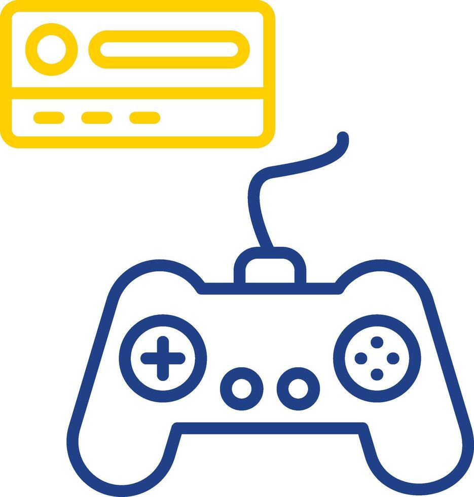Gaming Console Line Two Colour Icon Design vector