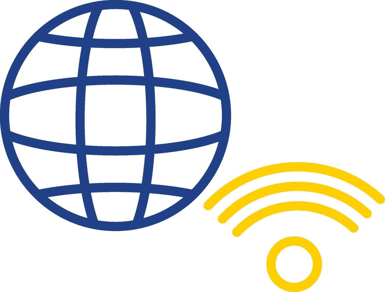 Internet Connection Line Two Colour Icon Design vector