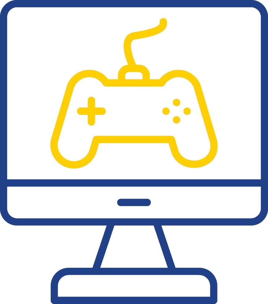 Game Line Two Colour Icon Design vector