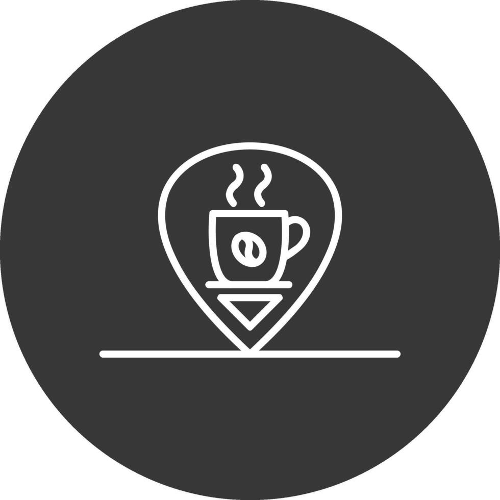 Pin Location Line Inverted Icon Design vector