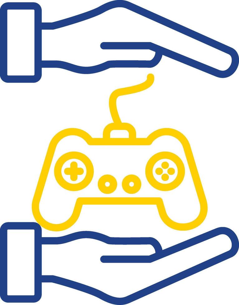 Teamwork Line Two Colour Icon Design vector